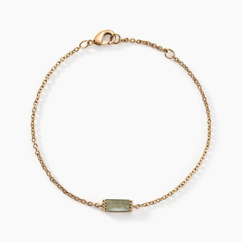 Bracelet Luccia Plaqué Or Doré Pierre D'imitation