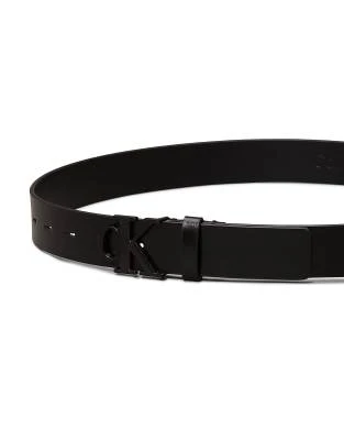Calvin Klein Jeans - Ceinture en cuir avec logo - Noir