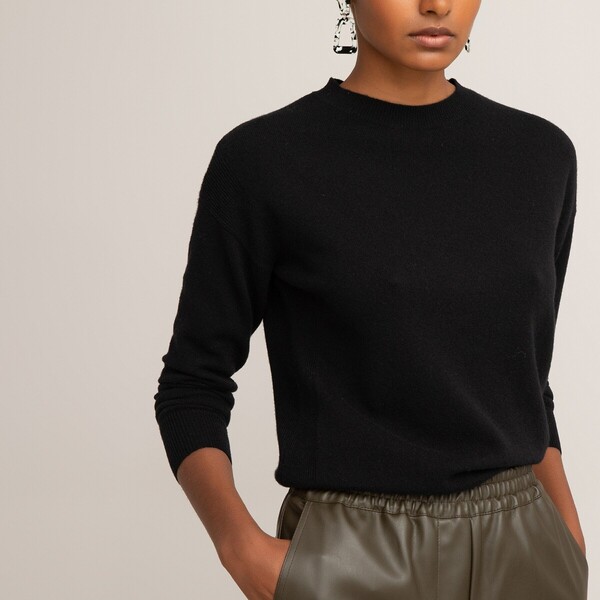 Pull col rond fine maille pur cachemire 