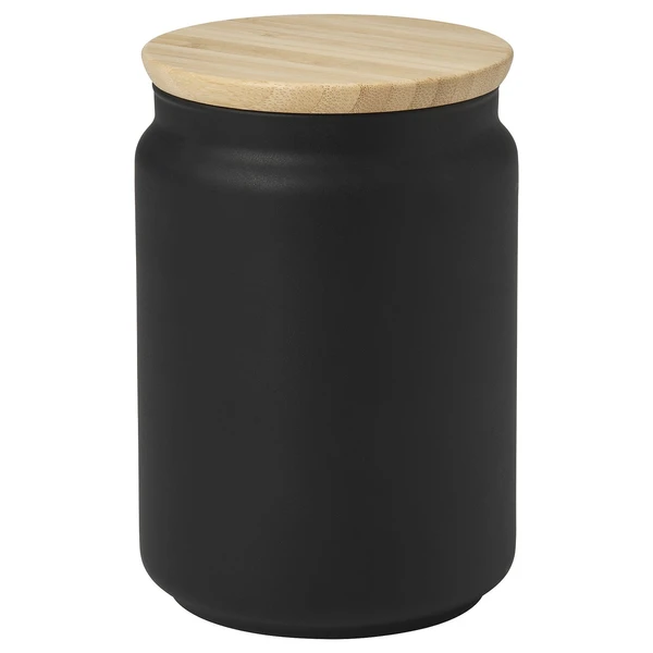 EKLATERA Bocal avec couvercle - noir 1 l