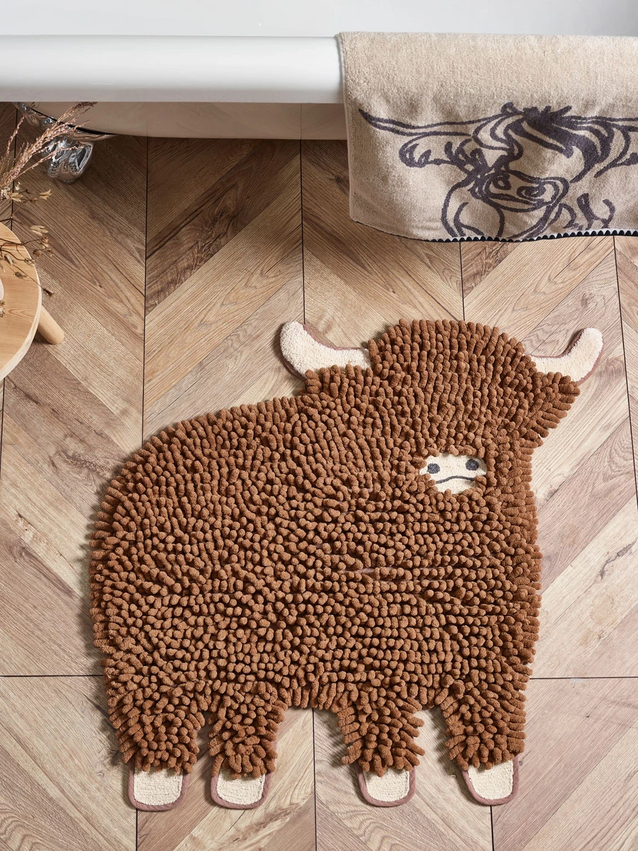 Hamish Plush Bobble Shaped Bath Mat
