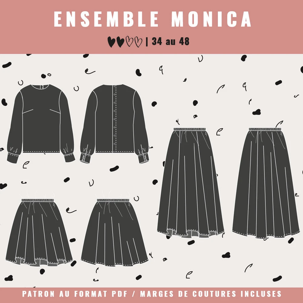 Patron de couture ensemble MONICA | Pretty Mercerie