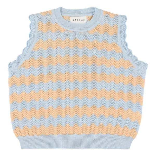 Morley - Top Crochet Xelmo Vagues - Bleu pâle | Smallable