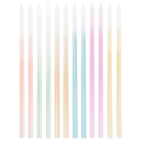 Grandes Bougies Pastel Ombrées