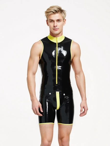 Combinaison de surf sans manches en latex pour homme