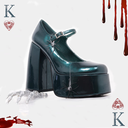 Teal Eyes Platform Heels