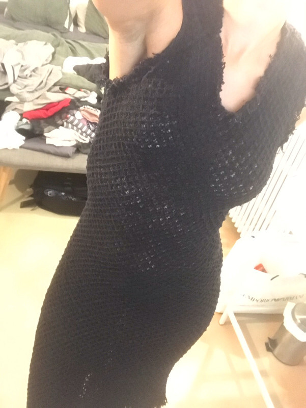 Robe moulante noire Isabel Marant
