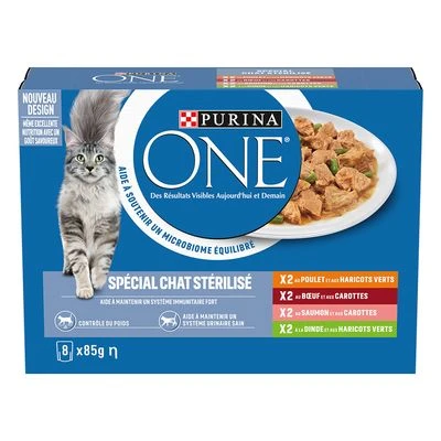 Lot PURINA ONE 8 x 85 g pour chat