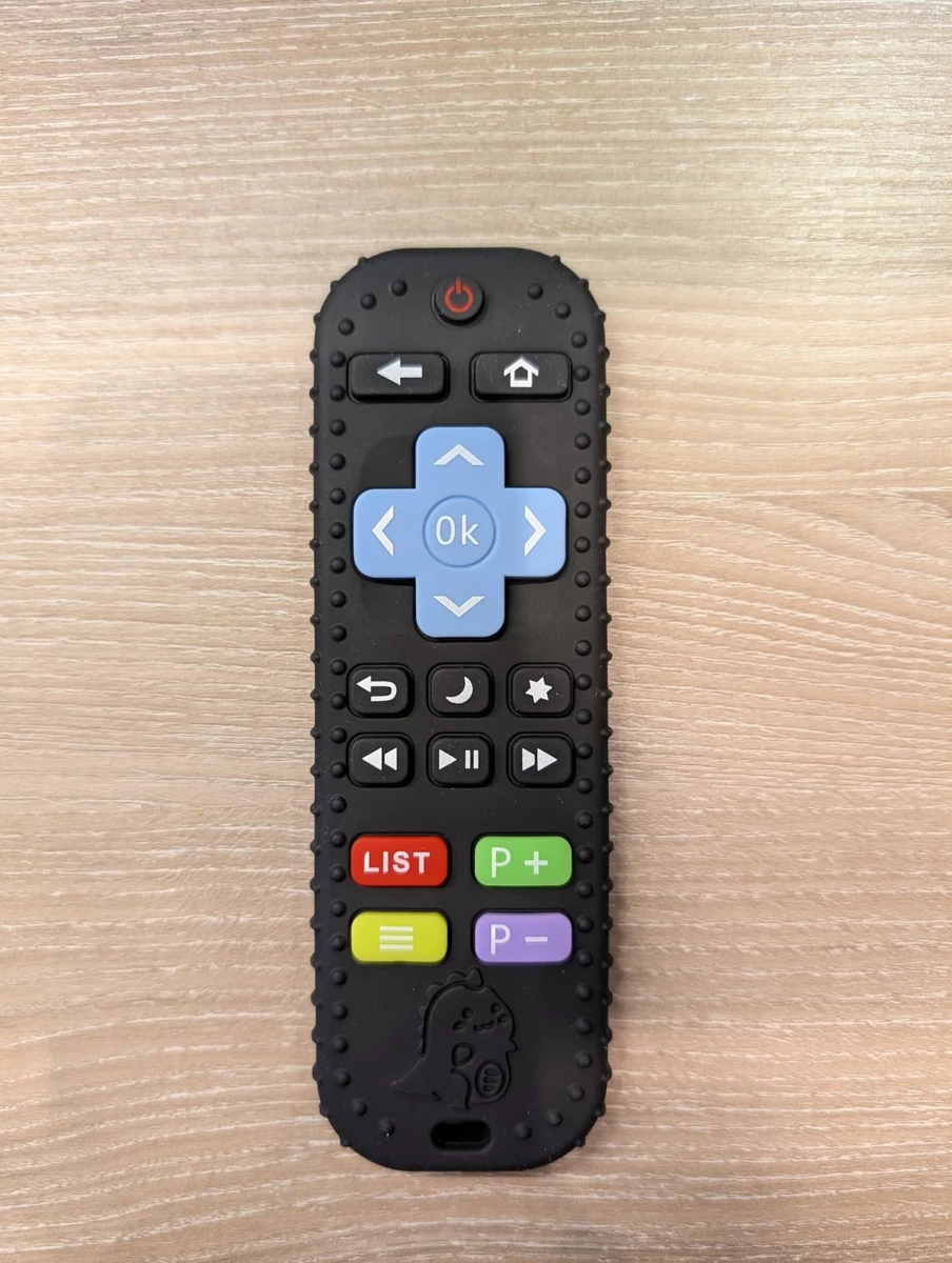 Silicone Baby Teething Ring, Teething Toys for Baby 3-6 12 Months Gifts, Remote Control Silicone Teething Ring Toy for Baby 3-6-9 Months, Toys for Autistic Babies Boy Girl, Black : Amazon.com.be: Baby Products