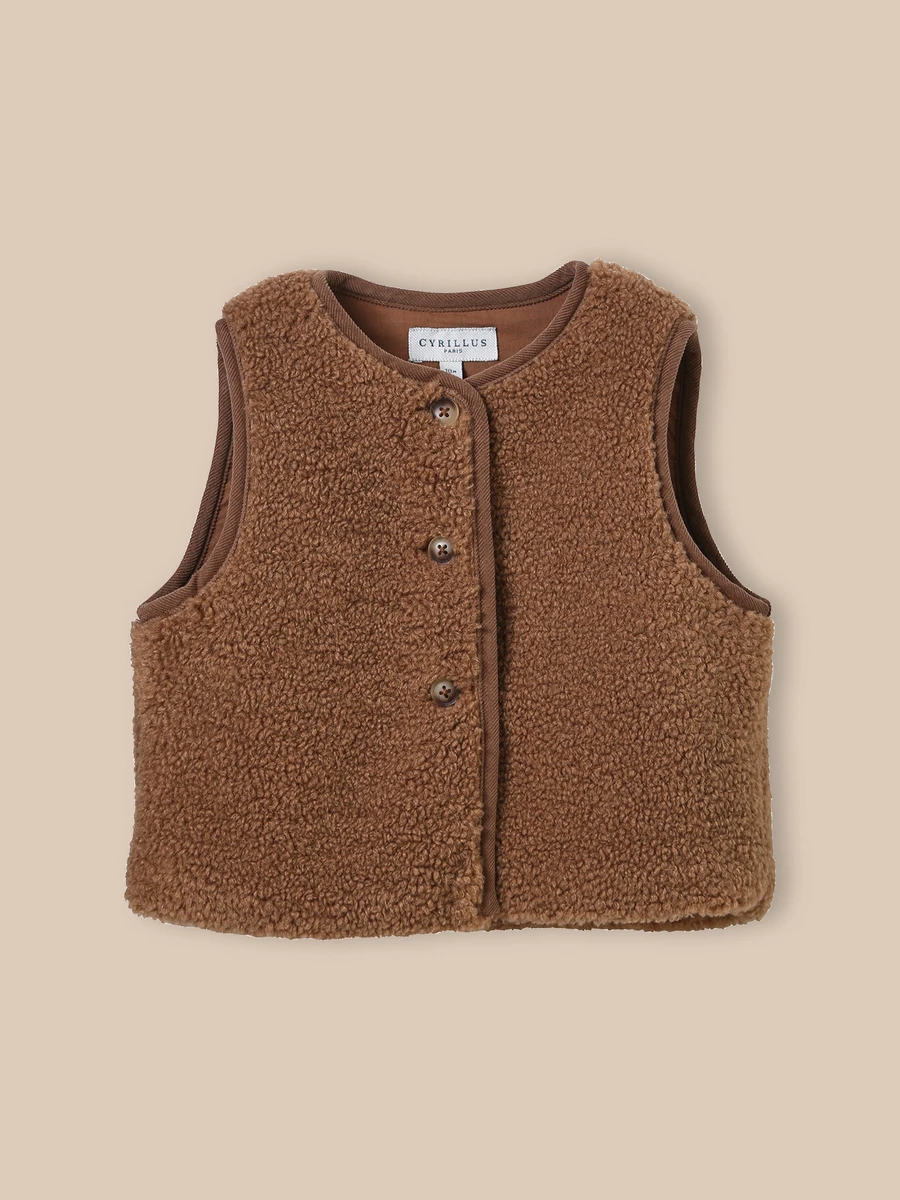 Veste sans manches en sherpa