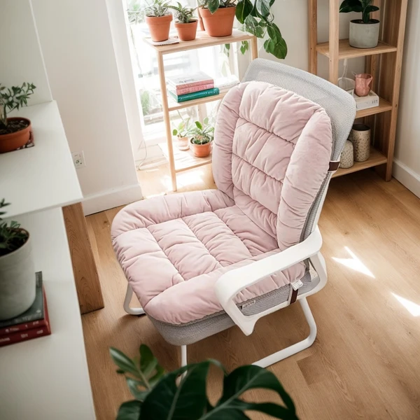 Coussin de Chaise de Bureau Ergonomique avec Dossier Intégré - Coussinet d'Assise en Polyester Épais et Lavable pour Confort et Soutien, Idéal pour la Maison ou la Salle à Manger, pour l'Hiver, Coussin de Siège Auto