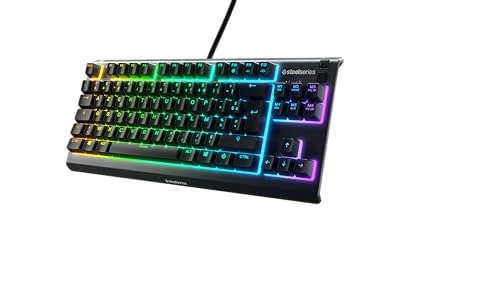 SteelSeries Apex 3 TKL RVB Clavier gaming - Facteur de forme esports compact sans pavé numérique - Illumination RVB à 8 zones - Agencement Français AZERTY