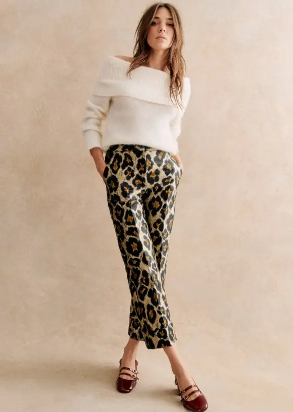 Pantalon Damon - Jacquard Leopard - Sézane
