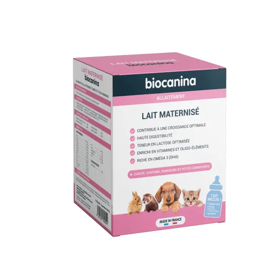 Biocanina lait maternisé en poudre pour chiens, chats + biberon 400 g | Pharmacie de l'Europe