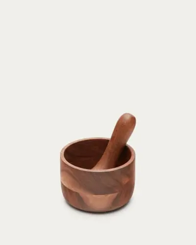 Mortier et pilon Delci en bois d'acacia | Kave Home®