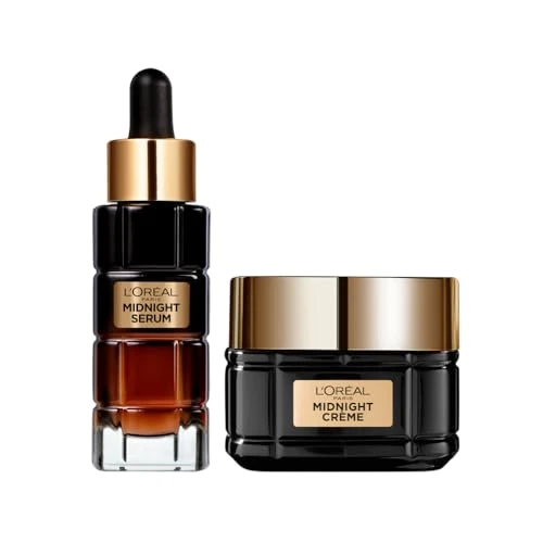 L’Oréal Paris – Coffret Duo Age Perfect Renaissance Cellulaire – 1x Crème de Jour Revitalisante et 1x Midnight Sérum Anti-rides, Fermeté, Éclat – Au Complexe Antioxydant – Tous Types de Peaux