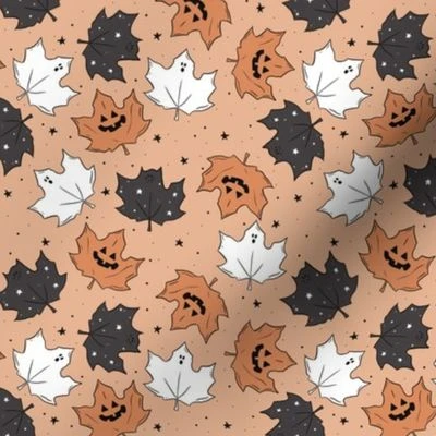 Halloween Leaves Fabric | Spoonflower