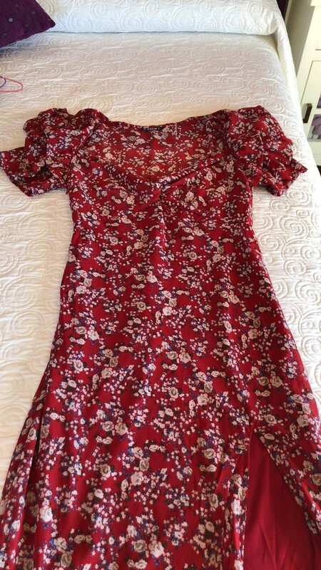 Vestido flores midi taille L