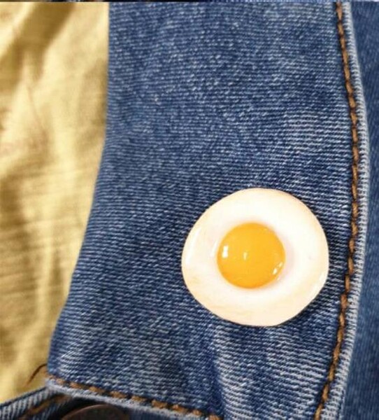 Pins en fimo (avocat ou pastèque ou oeuf)