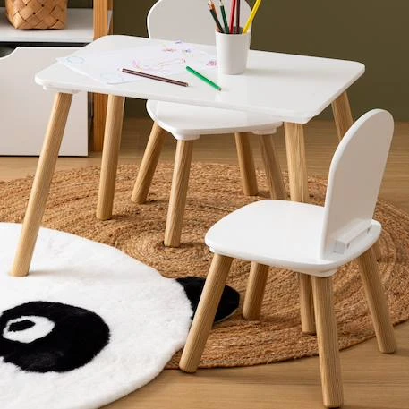 Ensemble table et 2 chaises enfant - alex blanc - Atmosphera for Kids
