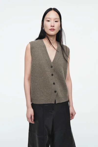GILET EN MAILLE DE CACHEMIRE MÉLANGÉE