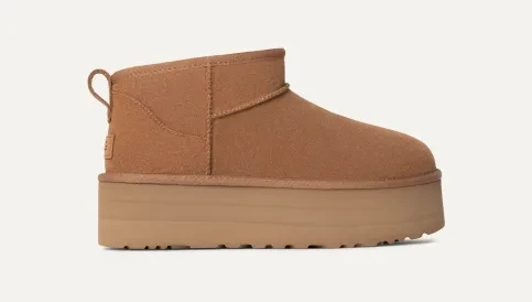 Femme Botte Classic Ultra Mini À Plateforme