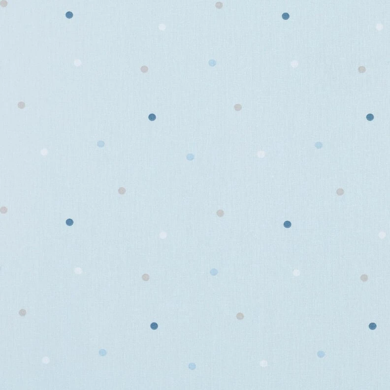 Popeline coton Mini points multicolores – bleu bébé