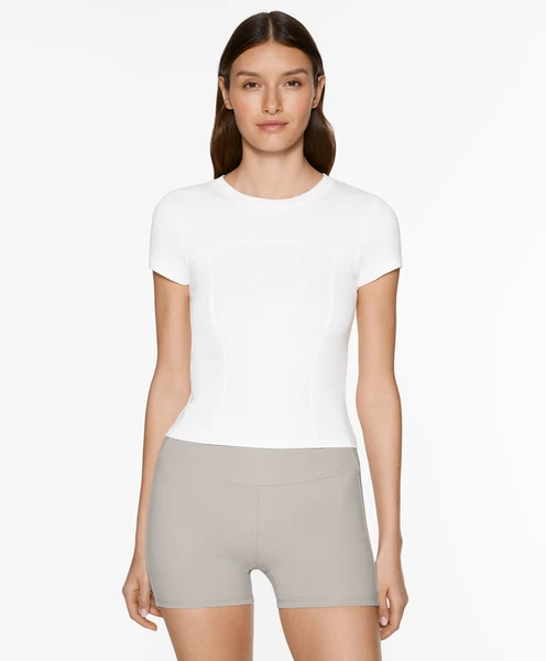 T-shirt manches courtes bord côte