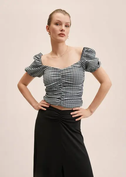 Top vichy -  Femme | MANGO OUTLET France