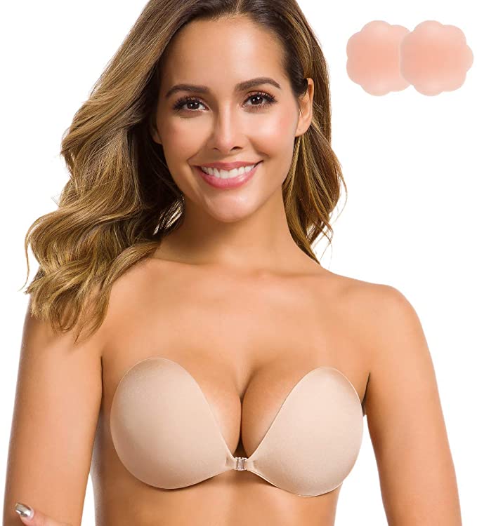Soutien-gorge Adhésif En Silicone Sans Bretelles - Push-up Invisible Pour Dos Nu - Cache-tétons Réutilisable - Tailles A/B/C/D - 4