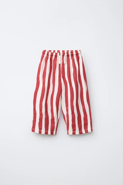 PANTALON À RAYURES VAGUES