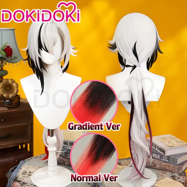 【US LOCAL SHIPPING 】DokiDoki Game Genshin Impact Fontaine  Fatui Harbinger CosplayThe Knave Arlecchino Wig