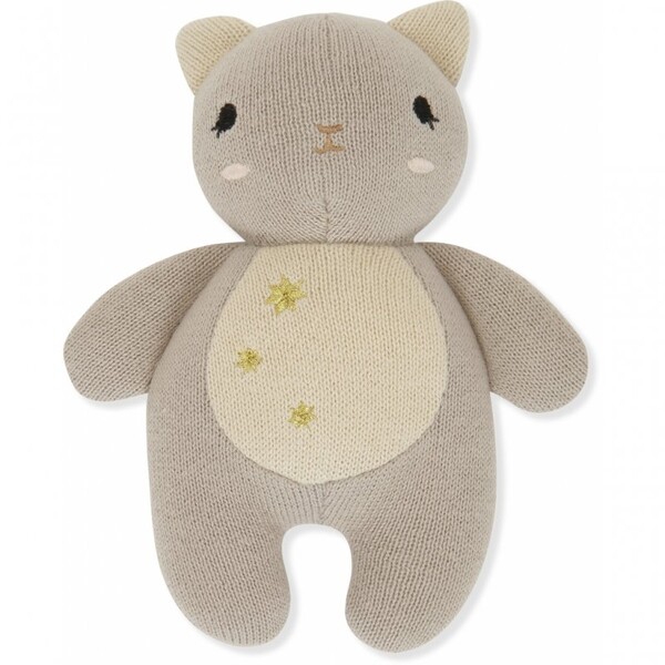 Doudou hochet chaton | Gris - Konges Slojd