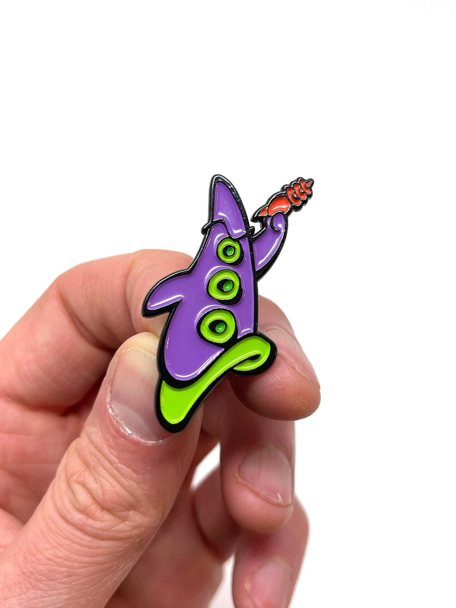Maniac Mansion - Day of the Tentacle Purple Tentacle 1.75” box art enamel pin and magnet - Retro game - Point and Click Adventure game art