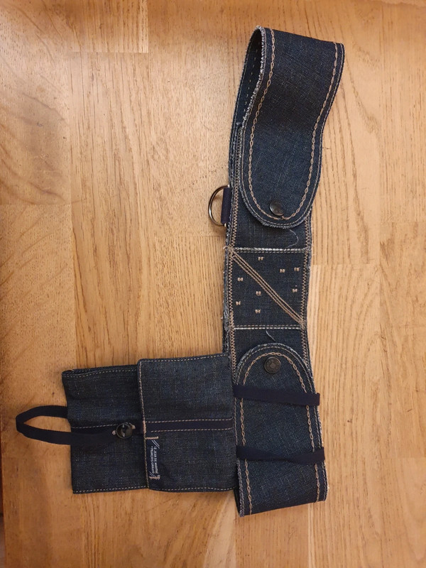 Ceinture Cuir Marithé & François Girbaud Taille 80 - Piqure Sellier Noir Jamais Portée
