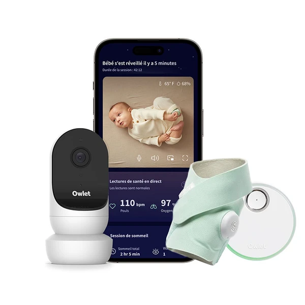 Babyphone Owlet Cam2 + Dream Sock - Menthe