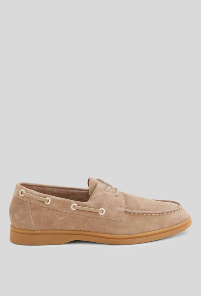 Chaussures bateau à lacets en cuir