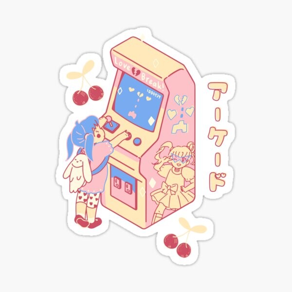 Fille d'arcade kawaii | Sticker