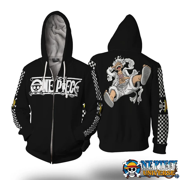 Luffy 5th Gear Anime Hoodie with Zipper 3D S-5XL | One Piece Universe Store
