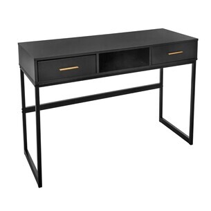 Console Tedy noire, métal & bois - Atmosphera, créateur d'intérieur