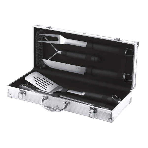 Set de 5 accessoires de cuisson en inox avec manche ergo NATERIAL pour barbecue | Leroy Merlin