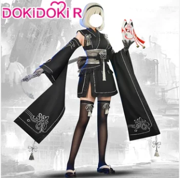 DokiDoki-R Cosplay Game NieR:Automata Cosplay 2B Cosplay YoRHa No. 2 Type B Kimono Cosplay Costume Women
