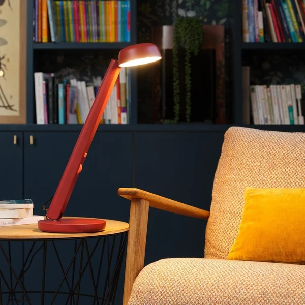 Lampe Polux - Rouge Sombre & Corail