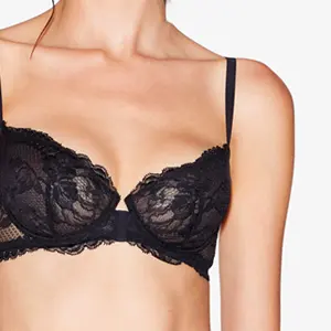 Body en LycraÂ® noir avec tulle brodÃ©