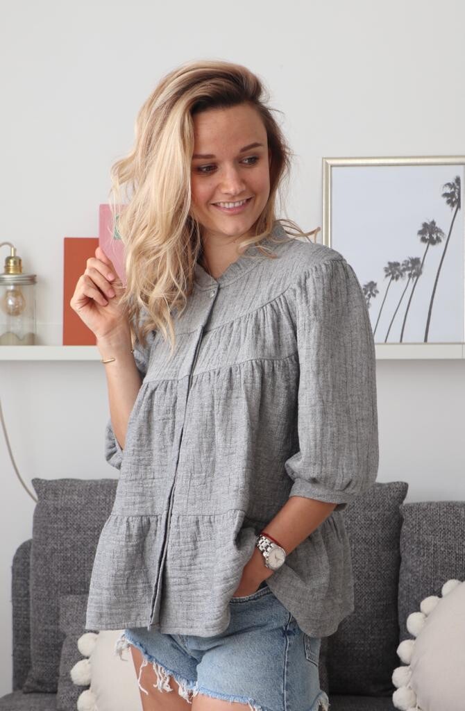 Blouse VICTOIRE - Gris - JANNEMILL