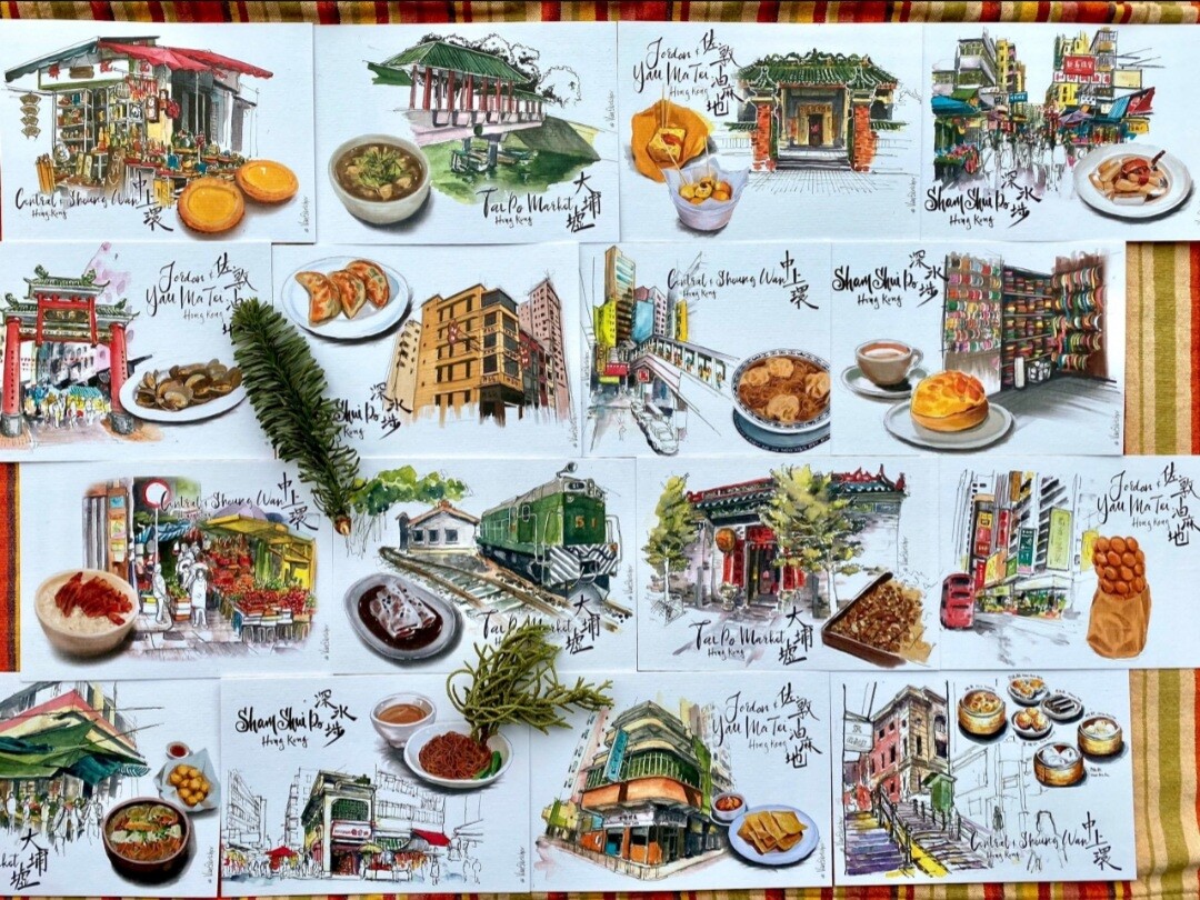 Hong Kong Postcards | Hong Kong Foodie Postcards | Hong Kong Sketches