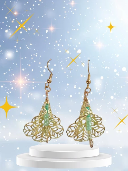 Green Christmas Earrings | Christmas Gift, Festive Jewelry, Winter Decoration, Christmas Party