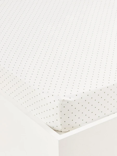 Drap-housse pois coton "Forêt Enchantée"