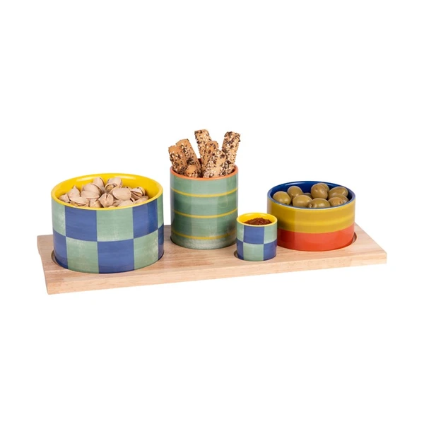 Service apéritif 4 pièces capri 34,5cm