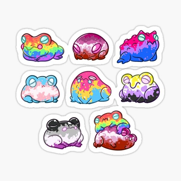 Ensemble d'autocollants Gay Pride Frog | Sticker